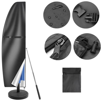 Η εξωτερική ομπρέλα είναι αδιάβροχη και ανθεκτική στο λάδι, εξωτερική μπανάνα με όφσετ, αδιάβροχη, κατάλληλη για 11-13 πόδια, διάφορα καλύμματα προστασίας από τον ήλιο