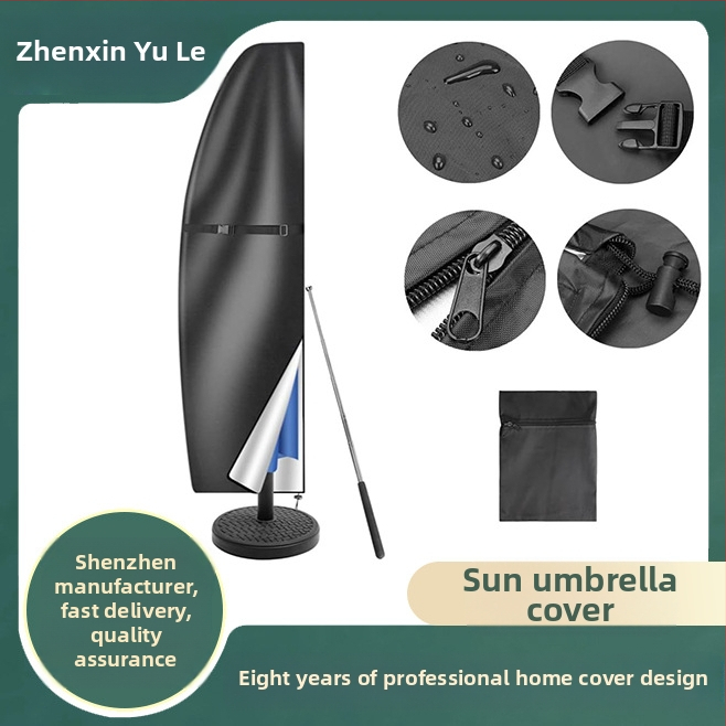 Navlaka za vanjski suncobran je vodootporna i otporna na ulje, vanjski stil s ofsetnim bananama otporan na kišu, pogodno za 3,3-4,3 metra, razne navlake za zaštitu od sunca