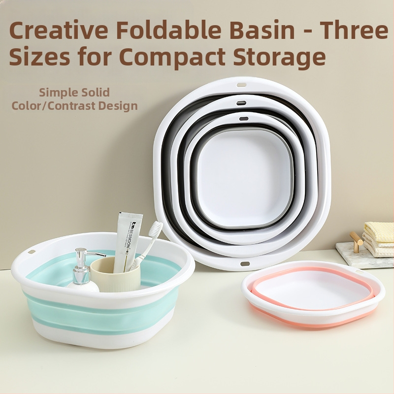 Kokkupandav kraanikauss, kaasaskantav reisikraanikauss üliõpilaste ühiselamu jaoks, beebipesukauss, suur ja keskmine, väike plastkraanikauss