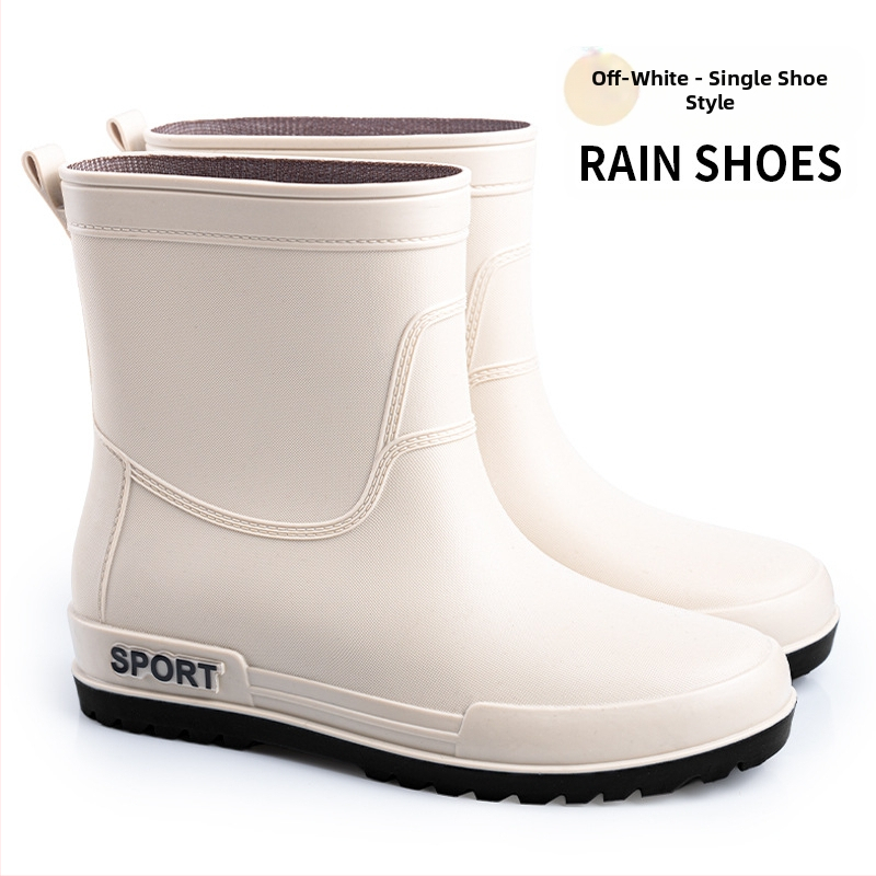 Prekogranične moderne muške čizme za kišu, neklizajuće, vodootporne, otporne na habanje, čizme za kišu srednjeg donjeg dijela, vanjske, zaštita od rada, ribolov, kuhinja, pranje automobila, gumene cipele