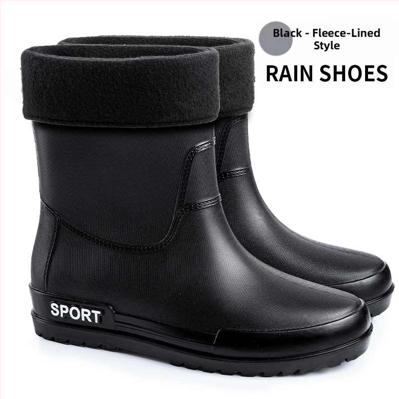 Prekogranične moderne muške čizme za kišu, neklizajuće, vodootporne, otporne na habanje, čizme za kišu srednjeg donjeg dijela, vanjske, zaštita od rada, ribolov, kuhinja, pranje automobila, gumene cipele