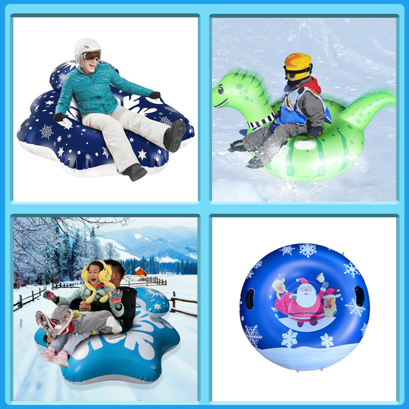 Täispuhutav dinosauruse suusaring täiskasvanutele mõeldud lumemänguasi, külmakindel, paksendatud suusaring, suusatamisring, lumelaud