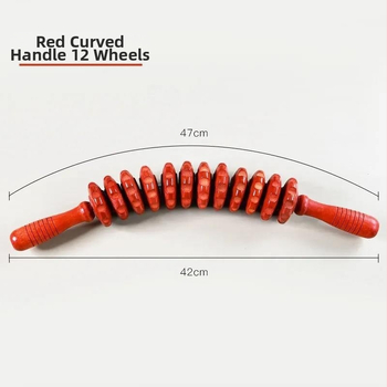 Ξύλινο ραβδί μασάζ 12 στροφών, μασάζ μεσημβρινών, χαλάρωση αυχένα, μέση, μηρών, σημεία βελονισμού για την ανακούφιση από την κόπωση