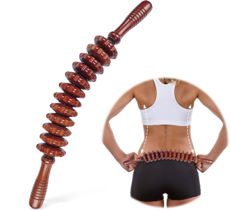 Fa masszázspálcika masszázs 12 körös masszírozó meridián relaxációs nyak derék comb akupunktúrás pontok a fáradtság enyhítésére