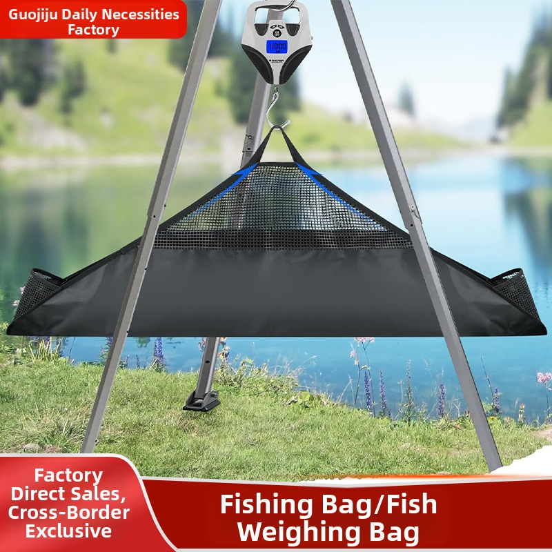 Határokon átnyúló Amazon kültéri horgásztáska halsúly táska összecsukható hálós súlyzós halzsák tengeri horgászat nagy hal