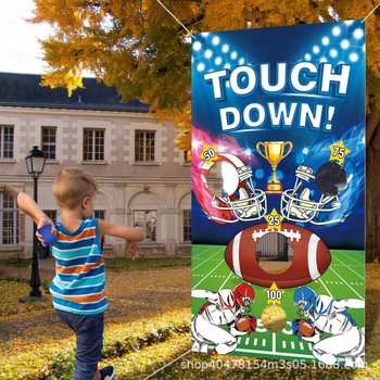 Είδη Διακόσμησης Πάρτι Ποδοσφαίρου Οκτώ Παιδικά Πάρτι Γενεθλίων Διασκεδαστικό Παιχνίδι Ρίψης Πανό Σακούλα με Άμμο Ύφασμα Φόντο Παιχνιδιού