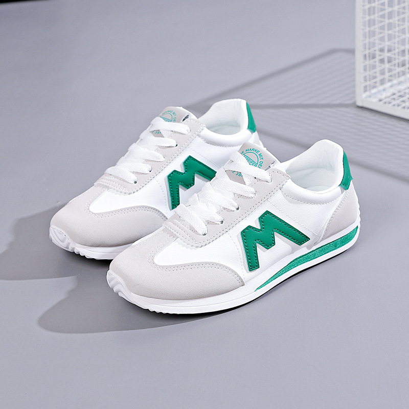 2025 tavaszi és őszi puha talpú, ultrakönnyű futócipők, női, koreai stílusú, minden mérkőzésre alkalmas, hétköznapi, lélegző, fehér sportcipők, női A23