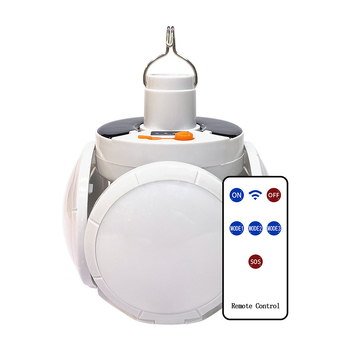 Ηλιακή επαναφορτιζόμενη λάμπα για έκτακτη ανάγκη διακοπής ρεύματος, περίπτερο νυχτερινής αγοράς, οικιακό φωτιστικό ποδοσφαίρου εξοικονόμησης ενέργειας με πτυσσόμενο φωτισμό, ένα ισχυρό φως