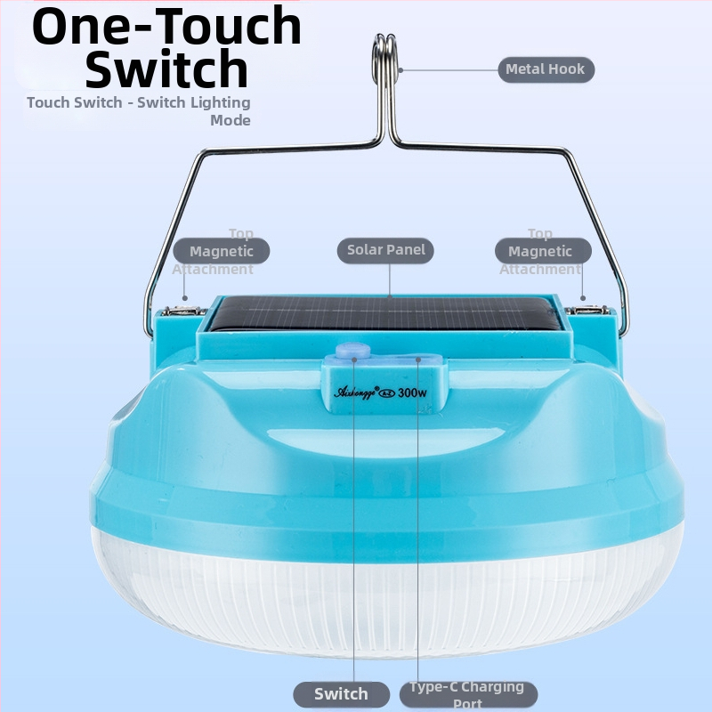 Соларна акумулаторна крушка за аварийно прекъсване на захранването, нощен пазар, домакинска LED енергоспестяваща сгъваема футболна светлина със силна светлина