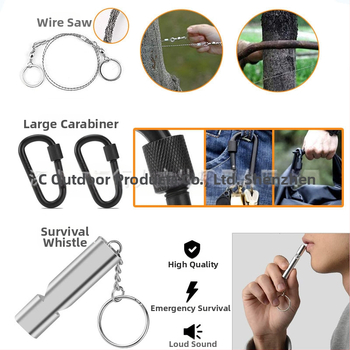 Σετ κιτ πρώτων βοηθειών εξωτερικού χώρου, ορειβασία περιπέτειας, κάμπινγκ έκτακτης ανάγκης, εξοπλισμός κάμπινγκ, συνδυασμός πολλαπλών λειτουργιών εργαλείων επιβίωσης EDC