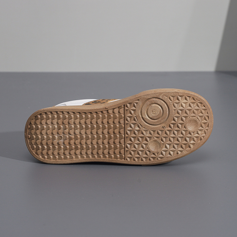 Külkereskedelmi, határokon átnyúló, nagy méretű női cipők 2025-ös új, leopárdmintás színű, alkalmi cipők, sokoldalú, lapos talpú, divatos sportcipők nőknek