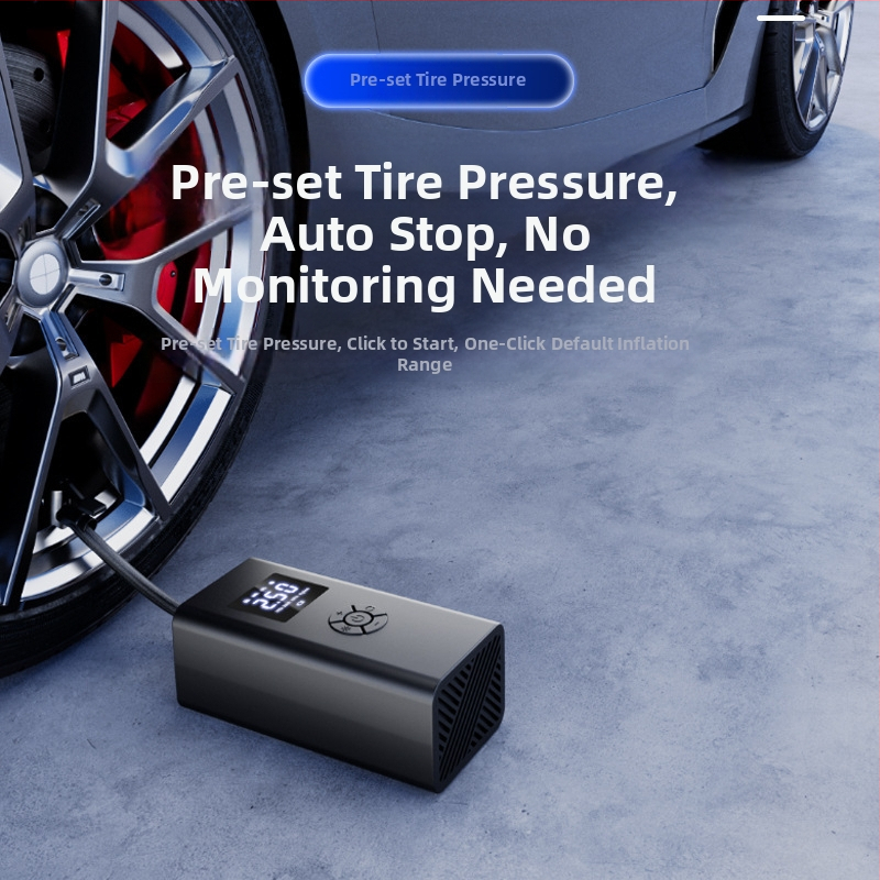 Трансгранична безжична автомобилна въздушна помпа с двойно предназначение и цифров дисплей, преносима универсална интелигентна помпа за гуми за велосипеди