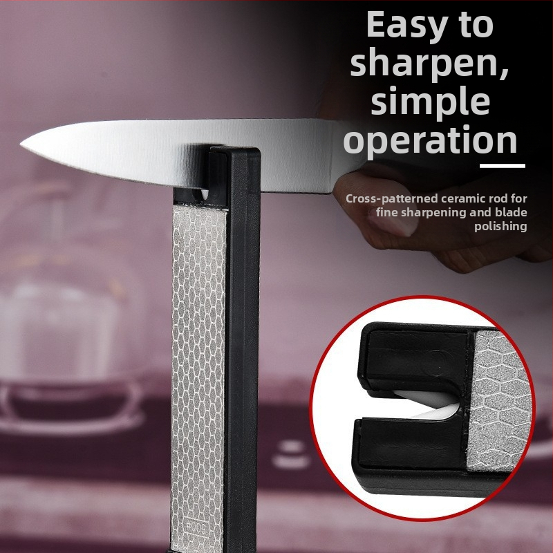 Сгъваем инструмент за заточване на открито, преносим инструмент за острилка, двустранен, дебел и тънък, заточващ камък, шлифовъчен камък, шлифовъчен камък за рибарска кука