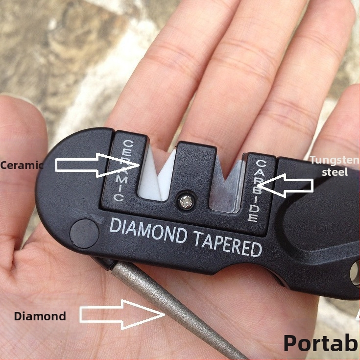 Kaasaskantav EDC teritusvahend multifunktsionaalne õues kasutatav multifunktsionaalne volframterasest teritaja terituskepp