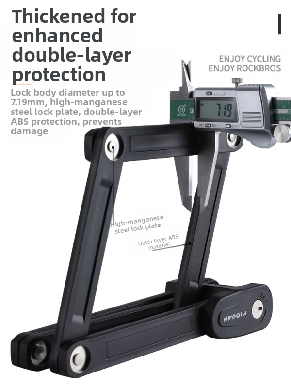 Сгъваема ключалка за велосипеди против кражба, водоустойчива, антикорозионна, от легирана стомана, четирицифрена кодова ключалка, оборудване за шосейно колоездене