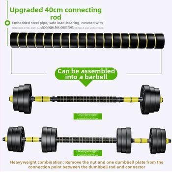 【Tasuta saatmine】 Keskkonnasõbralik hantlikomplekt reguleeritava raskusega hantlivardaga 5-10 kg hantlikettad 1-25 kg järkjärgulise raskuse raputusega