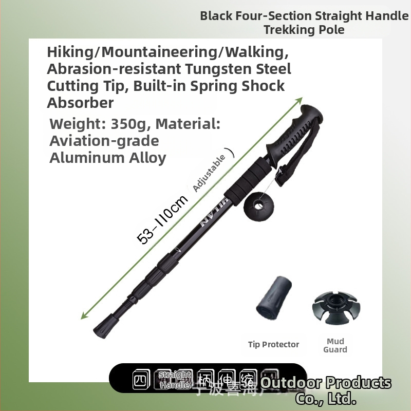 Alumiiniumisulamist mägironimiskepp T-käepidemega 4 kaasaskantavat matkamiskeppi mägironimiskeppide tootjate hulgimüük