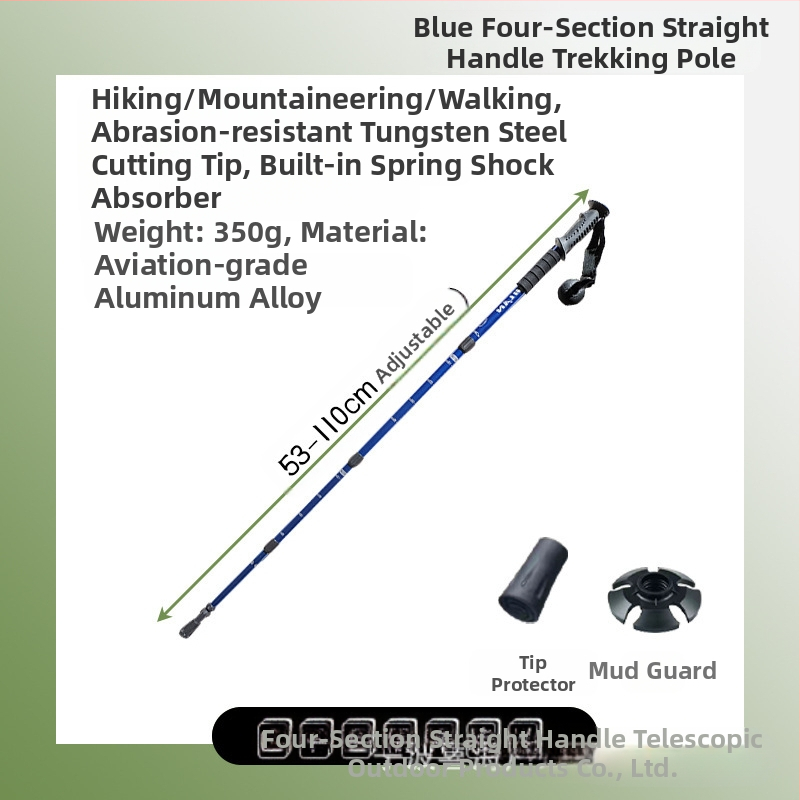 Alumiiniumisulamist mägironimiskepp T-käepidemega 4 kaasaskantavat matkamiskeppi mägironimiskeppide tootjate hulgimüük