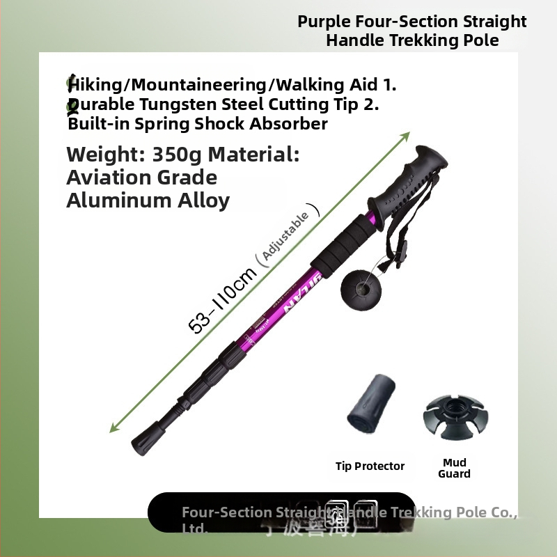 Alumiiniumisulamist mägironimiskepp T-käepidemega 4 kaasaskantavat matkamiskeppi mägironimiskeppide tootjate hulgimüük