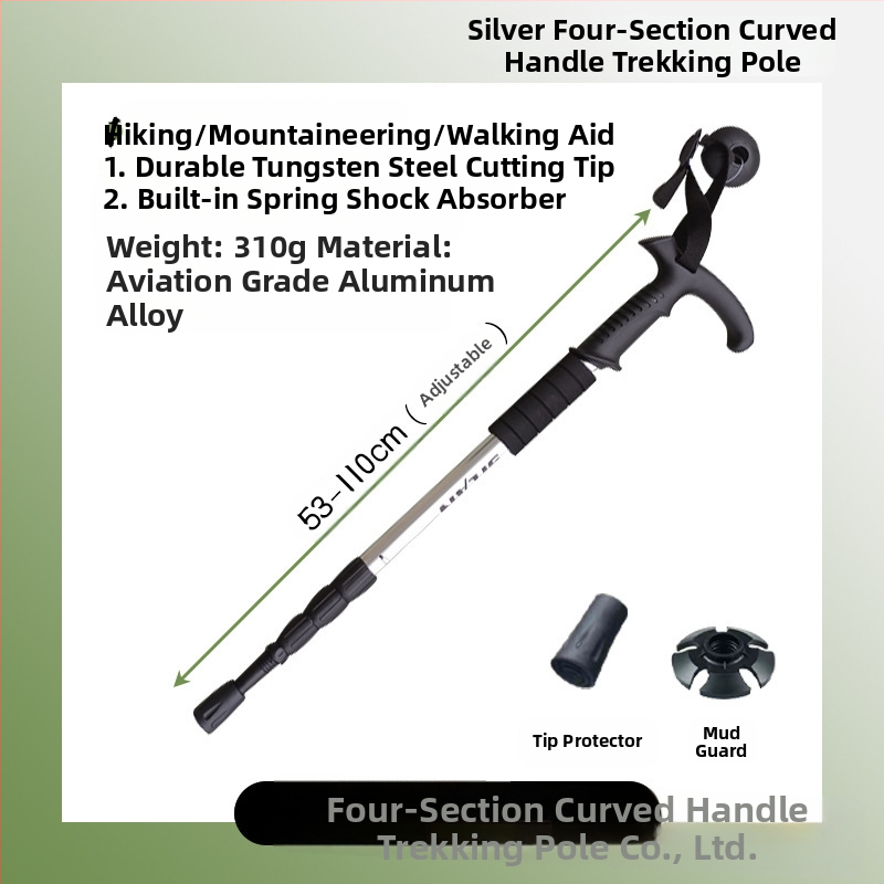 Alumiiniumisulamist mägironimiskepp T-käepidemega 4 kaasaskantavat matkamiskeppi mägironimiskeppide tootjate hulgimüük