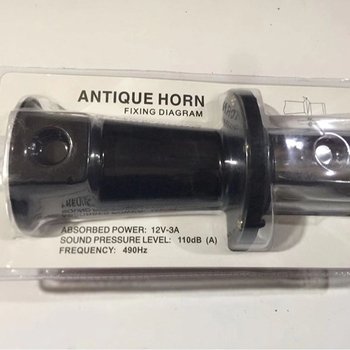 12V3A автомобилен клаксон 110db Автомобилен еднотръбен клаксон супер силен модифициран мотоциклет камион сребърен странен клаксон