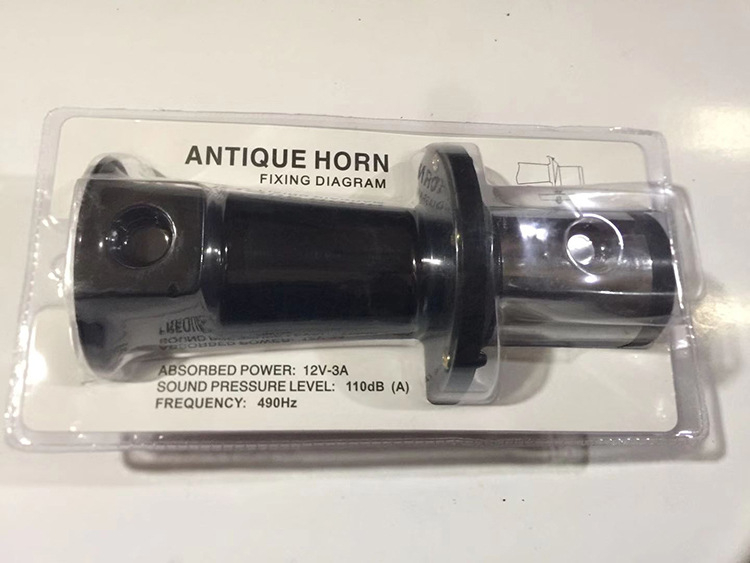 12V3A автомобилен клаксон 110db Автомобилен еднотръбен клаксон супер силен модифициран мотоциклет камион сребърен странен клаксон