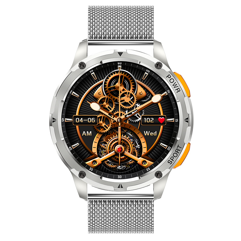 Új AK59 Bluetooth hívás okosóra HD AMLOED kijelző pulzusmérő vérnyomás vér oxigén sport okosóra