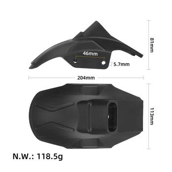 Готини оригинални аксесоари за скутер Kirin Kukirin G2 Master, заден амортисьор, калник, предпазващ от кал