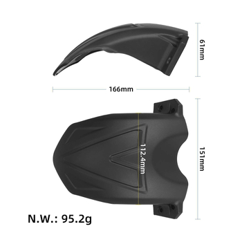 Готини оригинални аксесоари за скутер Kirin Kukirin G2 Master, заден амортисьор, калник, предпазващ от кал