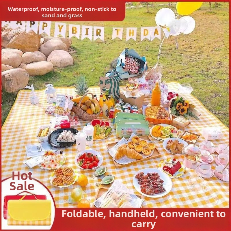 pikniková podložka, vlhkosťodolná podložka, zahustená vonkajšia pikniková látka, kempingová nepremokavá vankúš, prenosná vlhkosťodolná látka, skladací stan