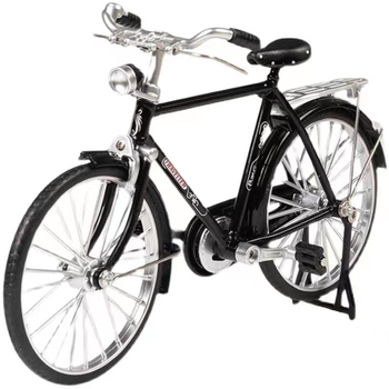 Метална симулация 1:10 28 велосипед с голям бар, традиционен старомоден ретро носталгичен велосипед за мъже, алуминиева играчка модел