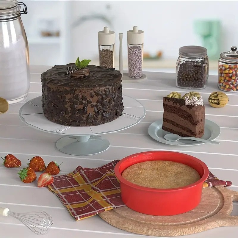 6 hüvelykes sifon szilikon tortaforma kerek háztartási élelmiszeripari szilikon mikrohullámú sütő, sütőformához alkalmas