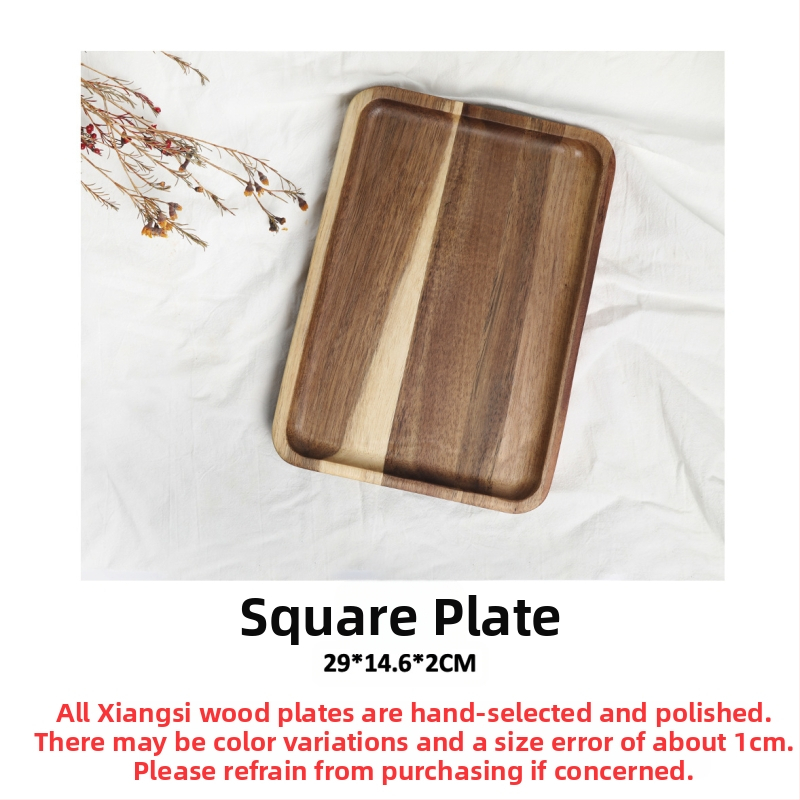 [Head kaubad rangelt valitud] Jaapani akaatsia puidust taldrik puidust kandik ümmargune loominguline kuivatatud puuviljade taldrik puidust taldrik