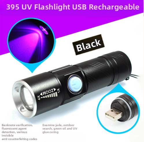 DARKBEAM újratölthető lila USB395nmUV zseblámpa fluoreszkáló anyagfelismerés hamisítás elleni bankjegy-ellenőrzés Jade azonosítás