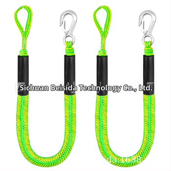 Jauniniet 4FT jaunu āķa laivas virvi Jūras elastīgo virvi Jūras kabelis gumijas laivas laivas virve Dock līnija