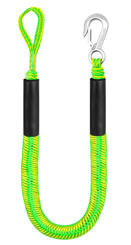 Jauniniet 4FT jaunu āķa laivas virvi Jūras elastīgo virvi Jūras kabelis gumijas laivas laivas virve Dock līnija