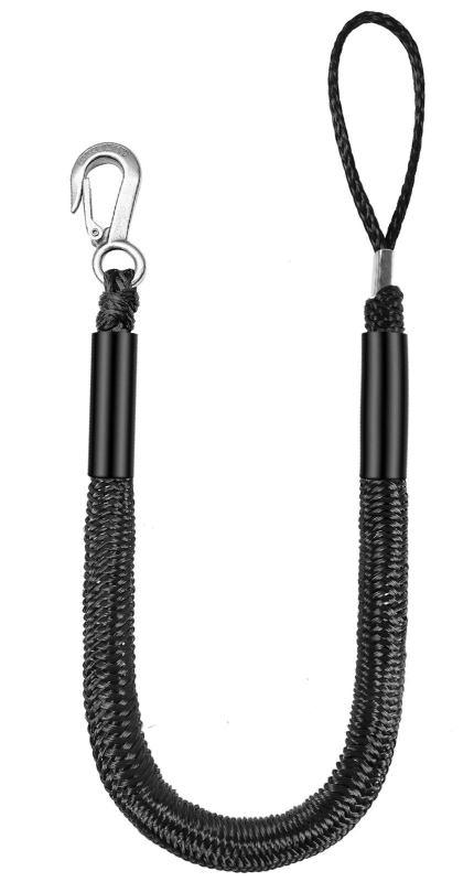 Jauniniet 4FT jaunu āķa laivas virvi Jūras elastīgo virvi Jūras kabelis gumijas laivas laivas virve Dock līnija