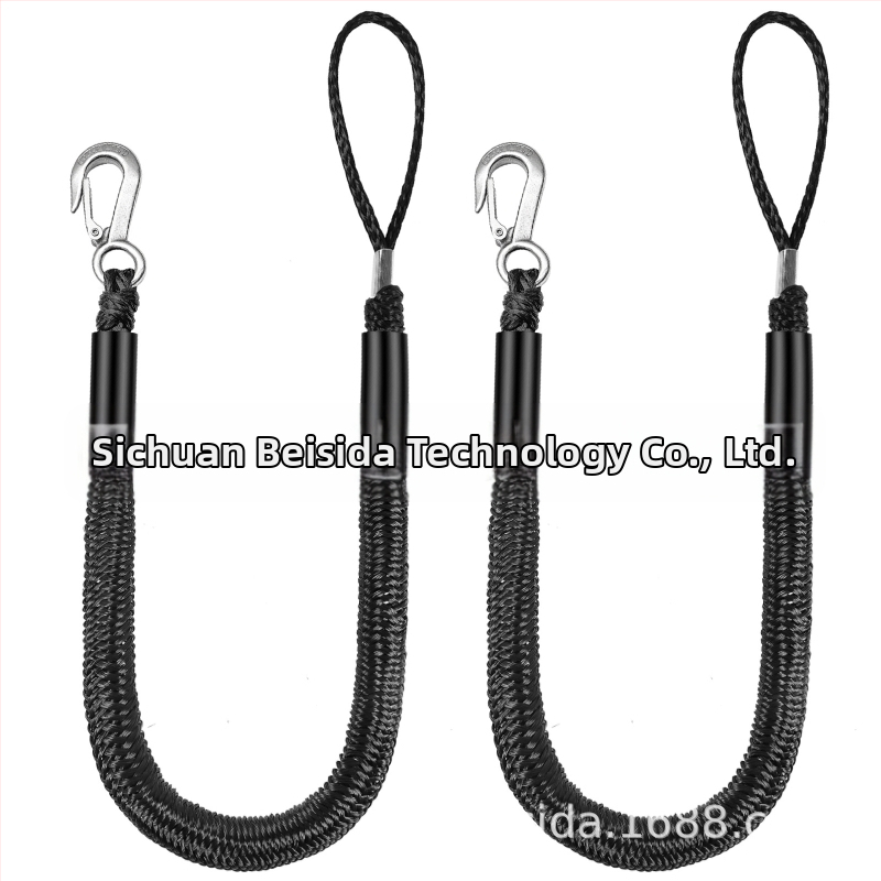 Надграждане на 4FT Ново въже за лодка с кука Морско еластично въже Морски кабел Гумено въже за лодка Док линия