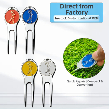 Πράσινο πιρούνι γκολφ μεταλλική σιδερένια μπάλα θέσης πολυλειτουργικό πιρούνι pitchfork μεταλλικό πιρούνι από κράμα ψευδαργύρου αξεσουάρ προμήθειες