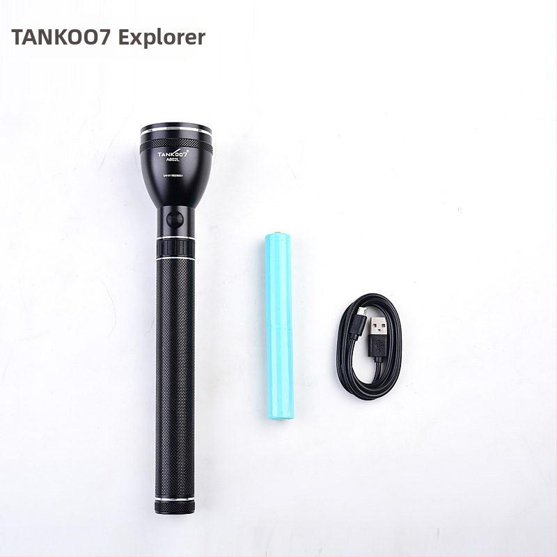 TANK007 biztonsági érzékelő zseblámpa LED kültéri járőrkereső hosszabbított fogantyús zseblámpa A602L