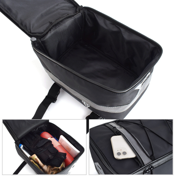 Dviračio bagažinės krepšys automobiliui, galinės sėdynės krepšys, vandeniui atsparus elektrinio dviračio krepšys, 8 l / 15 l dviračių priedai