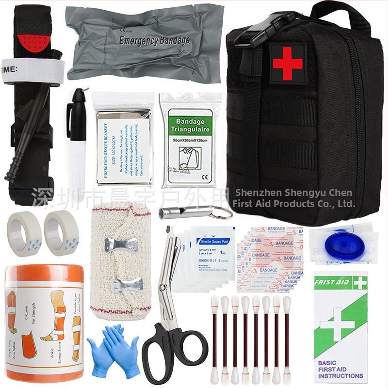 Kültéri elsősegélycsomag, túlélőeszköz-készlet, vadon élő tároló, vészhelyzeti készlet, többfunkciós taktikai terepi elsősegély-kellékek