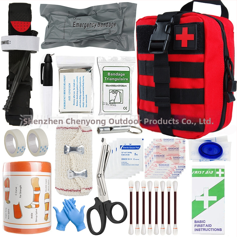 Kültéri elsősegélycsomag, túlélőeszköz-készlet, vadon élő tároló, vészhelyzeti készlet, többfunkciós taktikai terepi elsősegély-kellékek