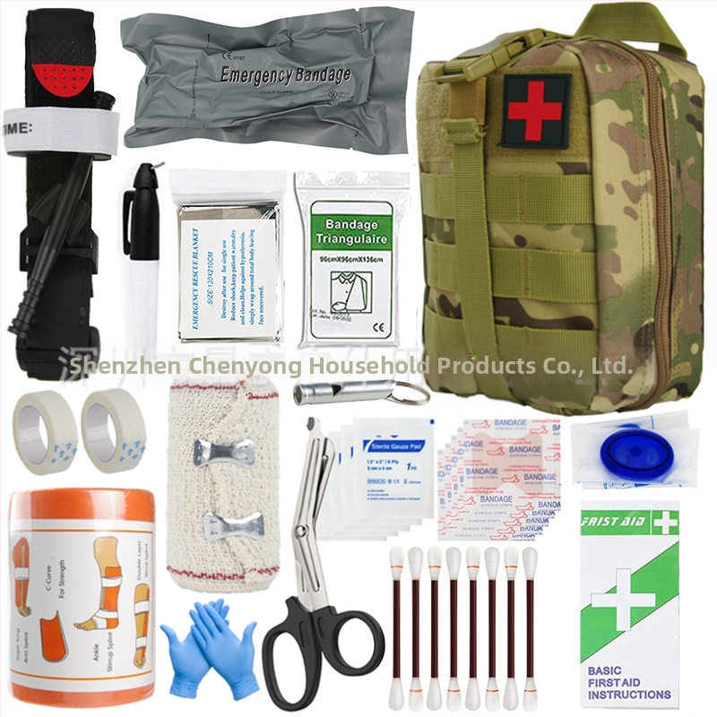Kültéri elsősegélycsomag, túlélőeszköz-készlet, vadon élő tároló, vészhelyzeti készlet, többfunkciós taktikai terepi elsősegély-kellékek
