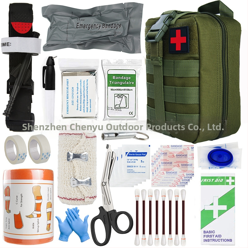 Kültéri elsősegélycsomag, túlélőeszköz-készlet, vadon élő tároló, vészhelyzeti készlet, többfunkciós taktikai terepi elsősegély-kellékek