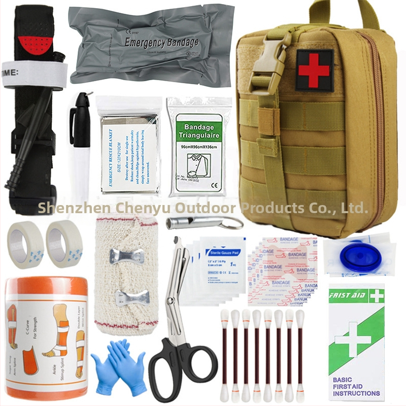 Kültéri elsősegélycsomag, túlélőeszköz-készlet, vadon élő tároló, vészhelyzeti készlet, többfunkciós taktikai terepi elsősegély-kellékek