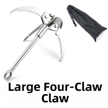 Външна кука за катерене от неръждаема стомана, летящ тигров нокът, за оцеляване в дивата природа, голям летящ тигров нокът, инструменти за катерене, за къмпинг и оцеляване