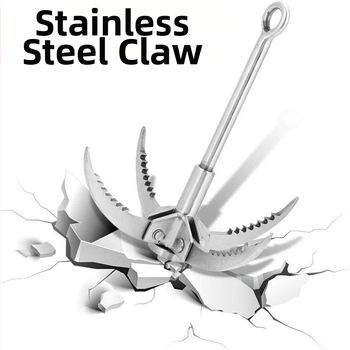 Външна кука за катерене от неръждаема стомана, летящ тигров нокът, за оцеляване в дивата природа, голям летящ тигров нокът, инструменти за катерене, за къмпинг и оцеляване