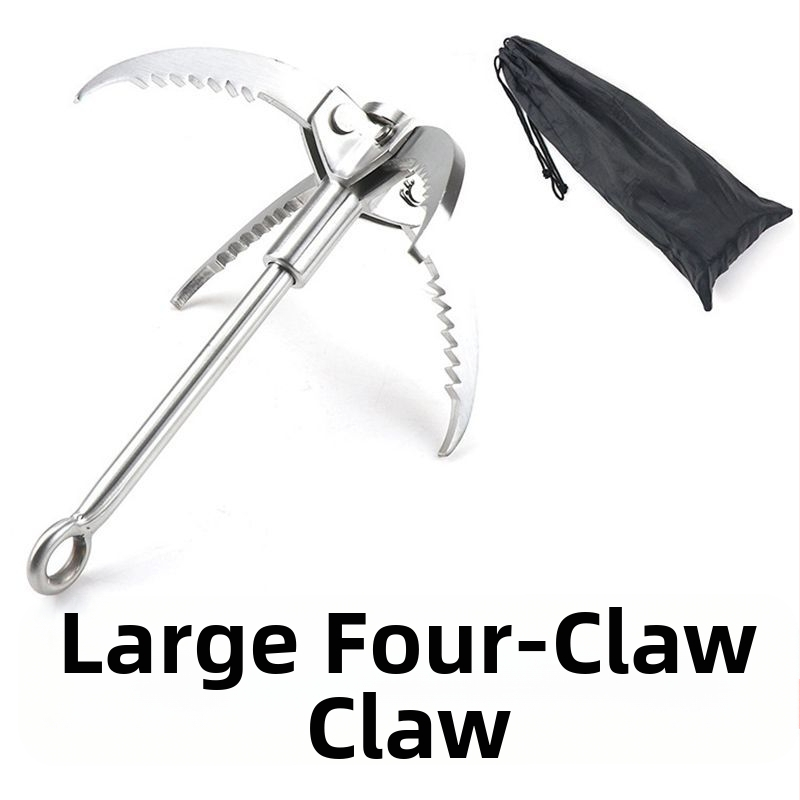 Външна кука за катерене от неръждаема стомана, летящ тигров нокът, за оцеляване в дивата природа, голям летящ тигров нокът, инструменти за катерене, за къмпинг и оцеляване