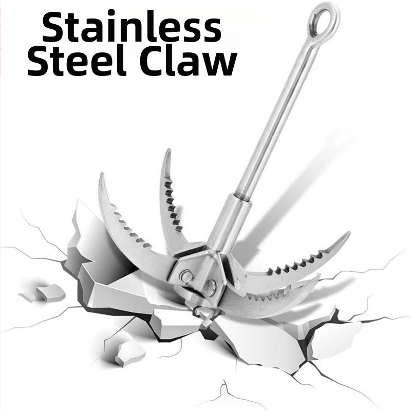 Външна кука за катерене от неръждаема стомана, летящ тигров нокът, за оцеляване в дивата природа, голям летящ тигров нокът, инструменти за катерене, за къмпинг и оцеляване